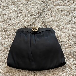 Ande Vintage Elegant Silk Black Evening Bag, rare, pristine condition
